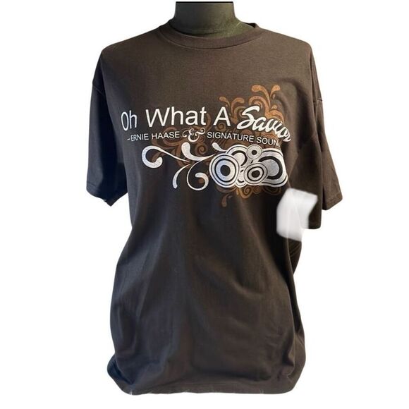OH WHAT A SAVIOR Womens Tshirt Ernie Haas &Signature Sound Gospel Music Size L - Picture 1 of 7